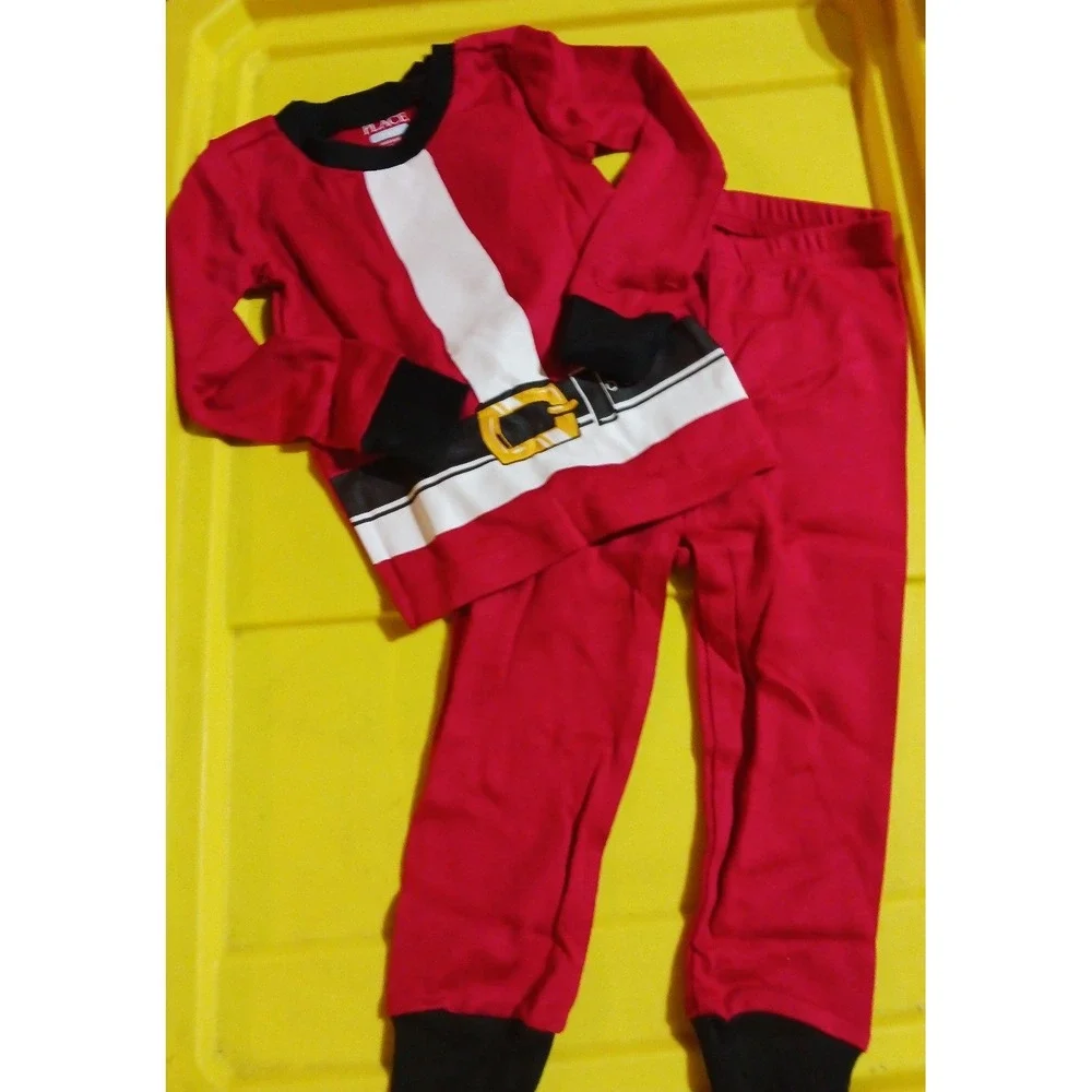 NEW The Children's Place Baby Boys Holiday Christmas Santa Pajamas, 9-12 Months